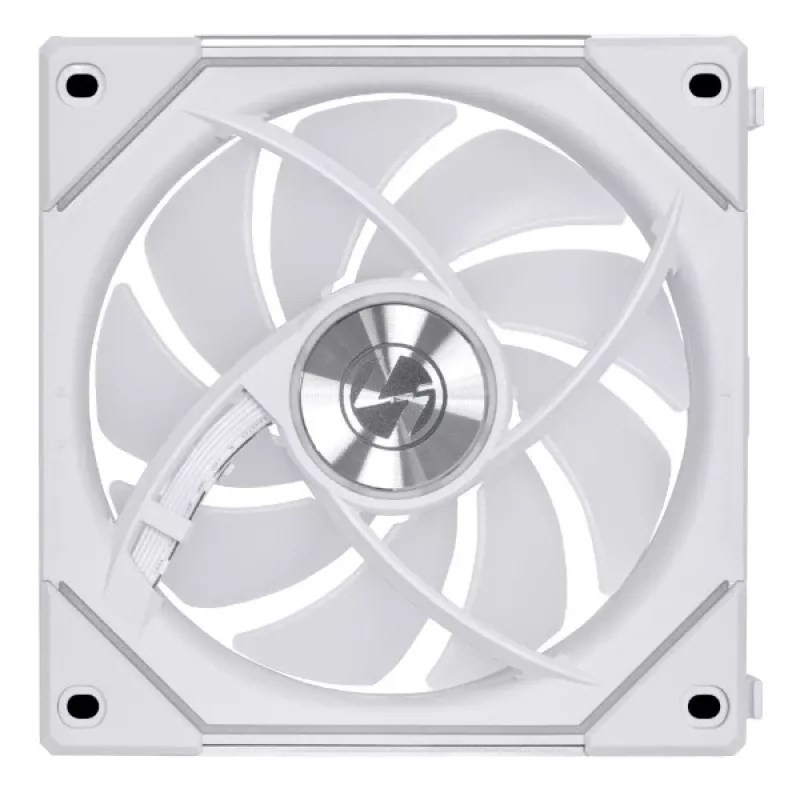 120mm Lian Li UNI FAN SL-INF Wireless ARGB PWM — Weiß, modulares magnetisches Lüftersystem