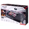 Tisch-Elektrogrill Adler AD 6610, 3000 W, schwarz, rechteckige Dual-Zonen-Rost+Platte