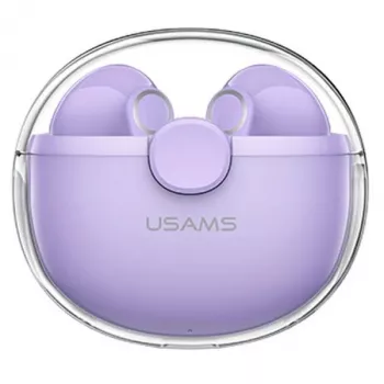 (Lila, Bluetooth Headphone 5.1) USAMS Bluetooth Headphone 5.1 Wireless TWS Earphone Touch Control Earbuds Waterproof Sport Headsets Noise Reduction