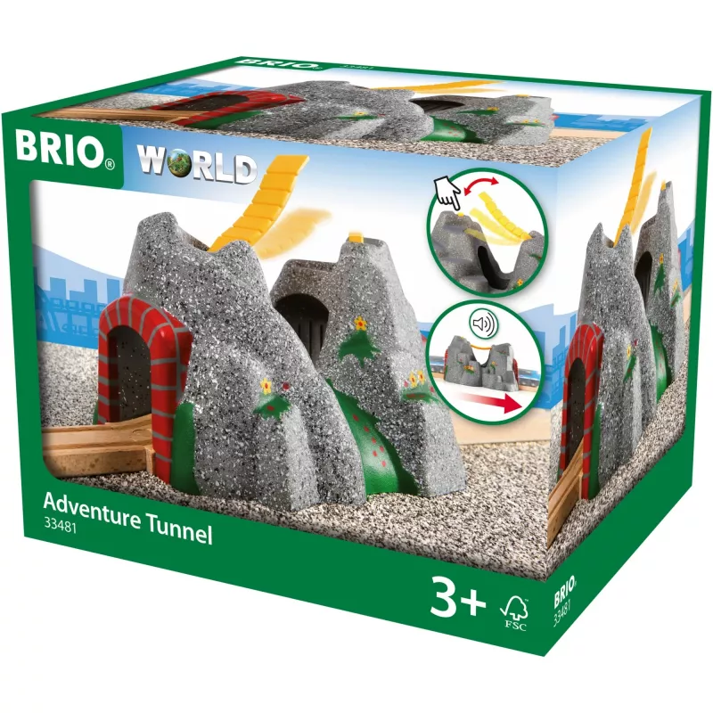 World magic tunnel, Eisenbahn Grau/Rot