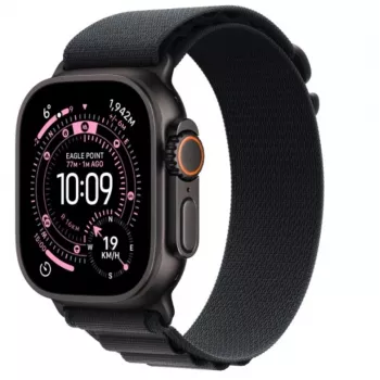 Smartwatch Apple Watch Ultra 3 GPS + Cellular 49mm Black Titanium Case mit Black Alpine Loop Large