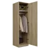 Kleiderschrank Topeshop SD-50 SON KPL 5 Regale 1 Tür Eiche