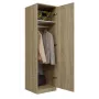Kleiderschrank Topeshop SD-50 SON KPL 5 Regale 1 Tür Eiche