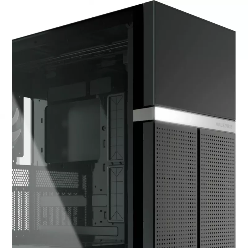 VK02 Lite, Tower-Gehäuse schwarz, gehärtetes Glas