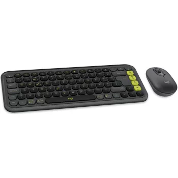 Logitech POP ICON COMBO Swiss, Grafit/Grün, Bluetooth, Swiss, 920-013275