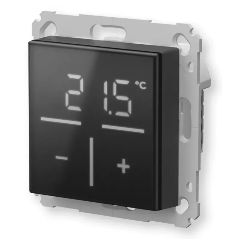 Glas-Wandthermostat Homematic IP mit CO₂-Sensor — mechanisch, schwarz, 230 V, IP20