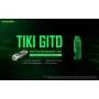 Schlüsselanhänger-Taschenlampe Nitecore TIKI GITD Grau — USB wiederaufladbar, 1 lm, 55 mm, 12 g, IP66