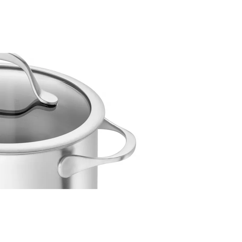 ZWILLING Essence 5-teiliges Edelstahl-Kochgeschirr-Set mit Glasdeckeln