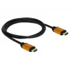 HDMI-Kabel DeLOCK 85728 1,5 m Typ A Schwarz Gold