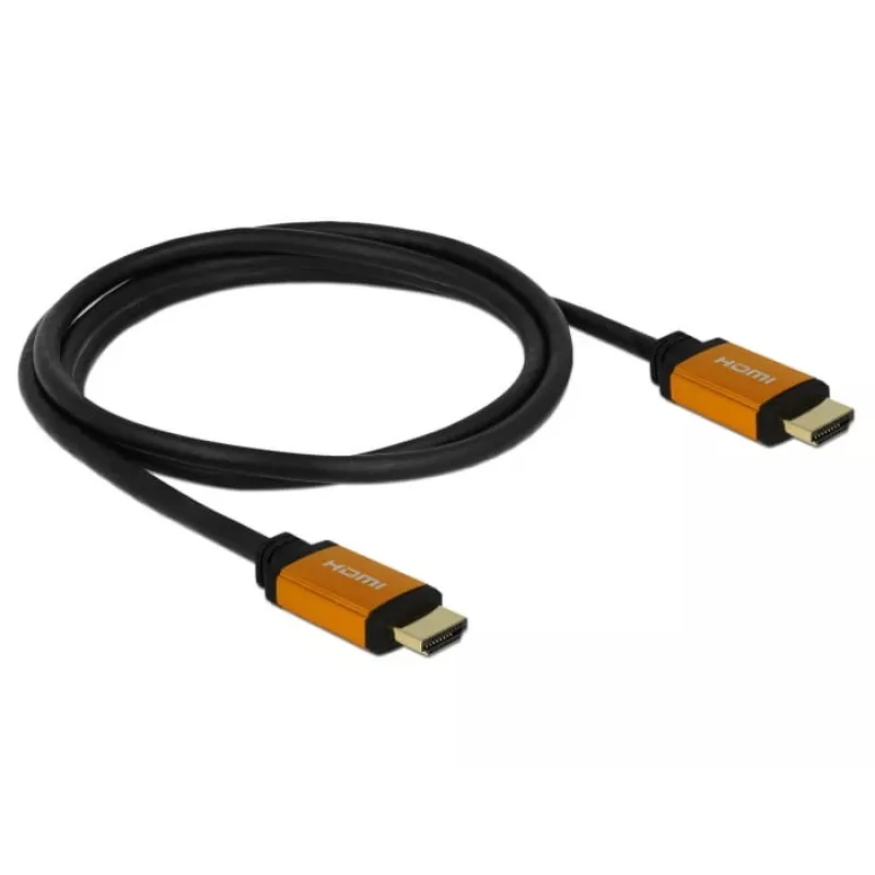 HDMI-Kabel DeLOCK 85728 1,5 m Typ A Schwarz Gold
