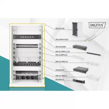 Wandmontage-Rack Digitus DN-10-SET-3