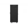 Freistehendes Rack LANBERG FF01-6627-12BL 19 Zoll 27HE 600x600 mm Glastür, 800 kg Tragfähigkeit