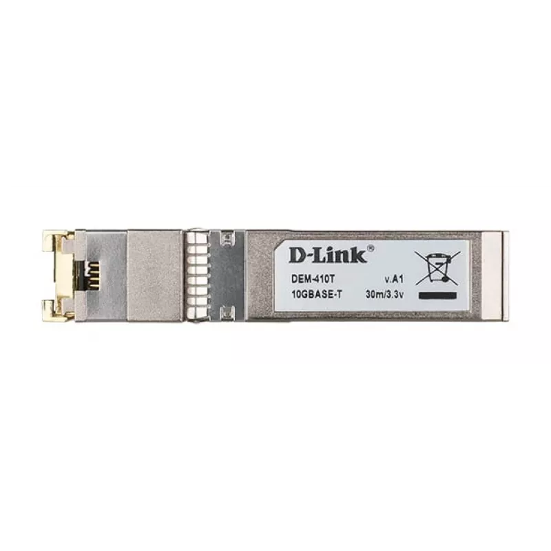 D-Link SFP+ 10GBASE-T Kupfer-Transceiver, Kupfer, 10000 Mbit/s, SFP+, T, 30 m, 10 Gigabit Ethernet