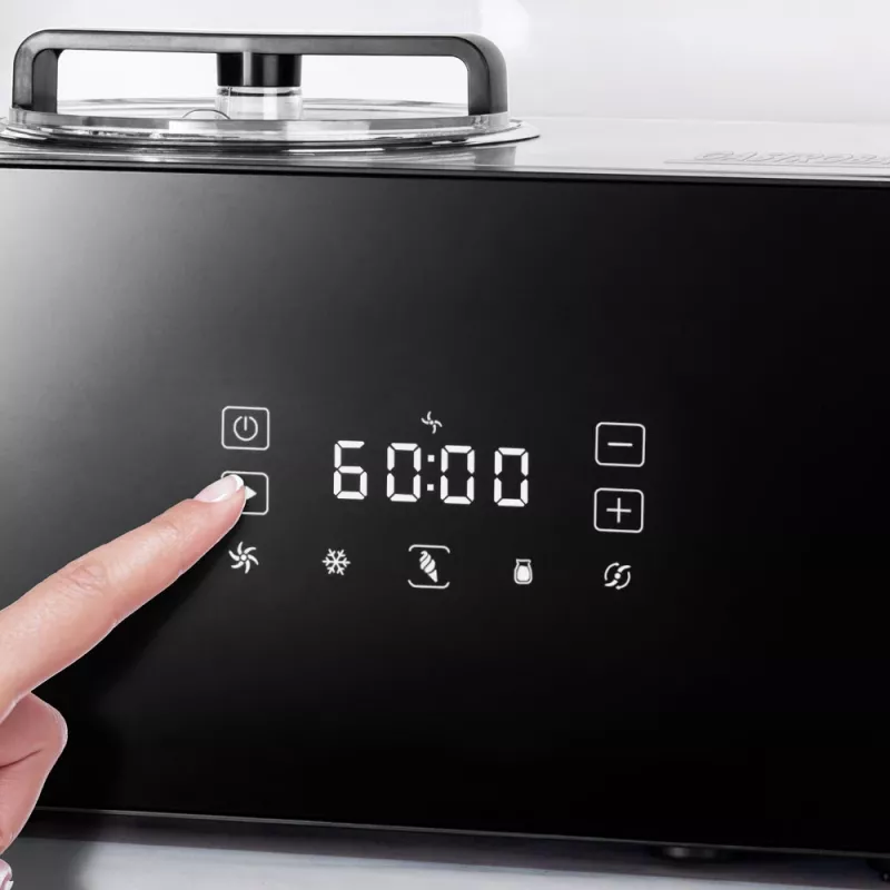 Traditionelle Eismaschine Gastroback Design Advanced Control 1,5 L 150 W Schwarz Satin steel