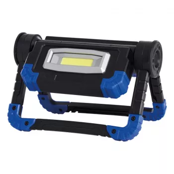 Arbeitsleuchte RealPower 463617 Flutlicht, LED 10 W, 2 Leuchtmittel, Batterie AA, IPX2, schwarz
