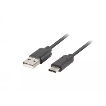 USB 2.0 Kabel LANBERG CA-USBO-10CU-0005-BK — USB A auf USB C, 0,5 m, schwarz