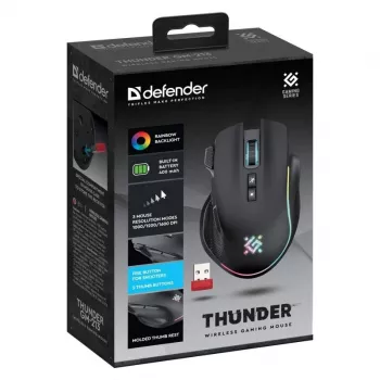 MAUS DEFENDER GM-213 THUNDER RF 1600dpi 8P SCHWARZ