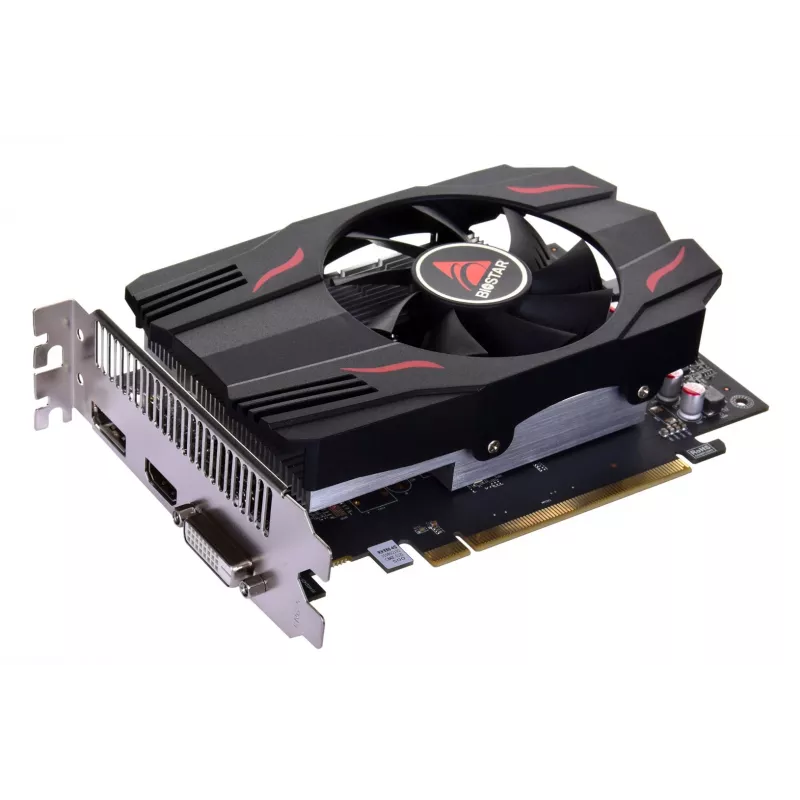 Grafikkarte BIOSTAR Radeon RX 550 4 GB GDDR5, 1100 MHz GPU, 6000 MHz Speicher, 128-Bit, PCIe 3.0, Einzellüfter