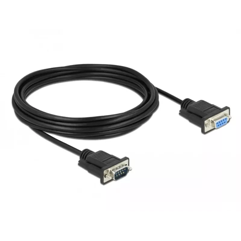 Serielles Kabel DeLOCK 86598 Schwarz 5m RS-232 Sub-D9