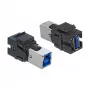 Keystone-Modul DeLOCK 86395 Flach Schwarz USB A