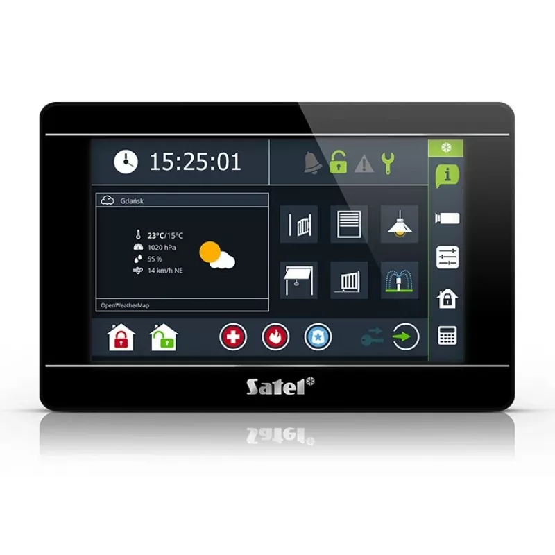 Touchscreen-Bedienteil SATEL INT-TSI-B 7-Zoll LCD-Wandbedienfeld für Sicherheitssysteme