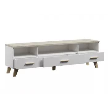 Cama RTV stand LOTTA 180cm Weiß + sonoma oak
