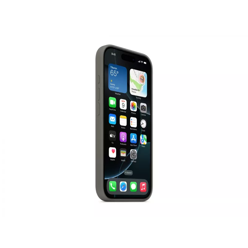 Apple iPhone 16 Pro Silikon Case mit MagSafe - Steingrau
