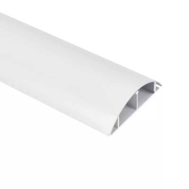 Aluminium-Abdeckleiste MACLEAN MC-814 W weiß – Kabelorganisationsleiste, starres Aluminiumprofil zum Verbergen von Kabeln
