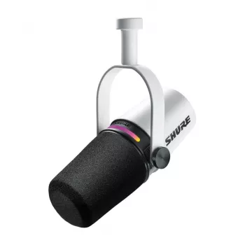 Shure MV7+-W - Pult-/Gesangsmikrofon mit XLR/USB-C-Anschluss, weiß