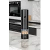 Salzmühle PROMIS MP34, Keramikmahlwerk, einstellbarer Mahlgrad, 180 mm, schwarz, USB