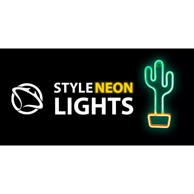 Neon Lights MANTA SNL07GN Grün Gelb Kaktus-Stil dekorative LED-Neonleuchte