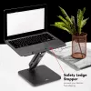 Maclean Schreibtischständer für Monitor oder Laptop, Gasfeder, für stehendes und sitzendes Arbeiten, schwarz, MC-493