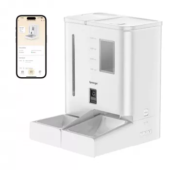 Automatischer Futterspender Sponge SPONGE Pet Feeder Smart DUAL — intelligenter Doppelnapf-Futterspender für Haustiere