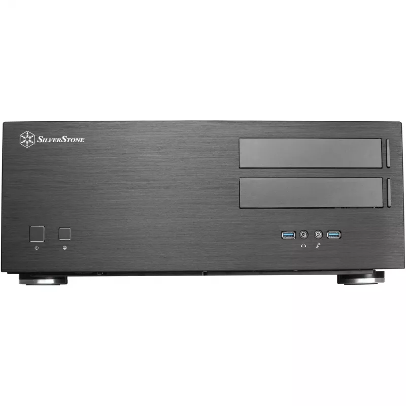 SilverStone Grandia GD08 - Desktop - SSI EEB - ohne Netzteil - Schwarz - USB/Audio