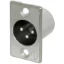 Neutrik NTR-NC3MP - -30 - 80 °C - Silber - UL 94 HB - IEC 61076-2-103 - IP 40 - IEC 68-2-20 (NC3MP)