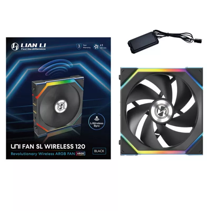 Fan Lian Li UNI FAN SL Wireless 120 12 cm Schwarz 28.5 dB 64.05 cfm