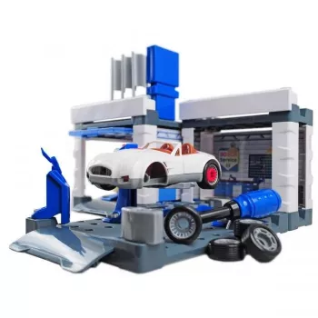 Bosch Service-Station mit Auto und Waschanlage