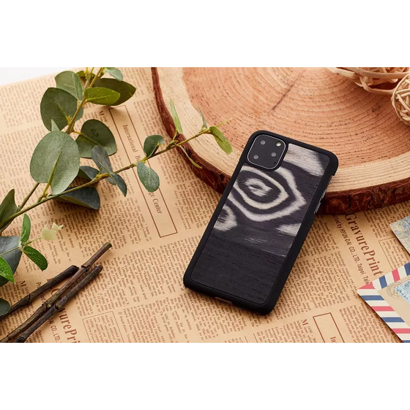 Smartphone-Hülle man and wood für iPhone 11 Pro – leopard Schwarz Schutzcover