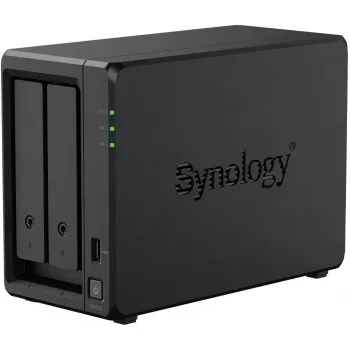 NAS-Speicherserver SYNOLOGY DP320 Desktop R1600, 8 GB RAM, 16 TB, 2-Bay, HDD-Unterstützung, RAID, Schwarz