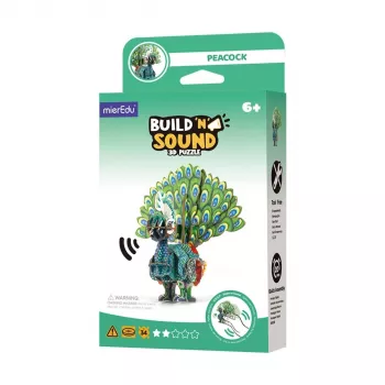 MierEdu 3D-Puzzle zum Bauen und Hören - Pfau