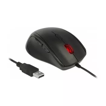 Maus DeLOCK 12548 Office Linkshänder USB Typ-A Optisch 2400 DPI