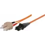 Tecline exertis Connect - Patchkabel - SC Multimode (M) auf MT-RJ Multimode (M) - 7,5 m - Glasfaser - 50/125 Mikrometer - OM2 - orange (75007)