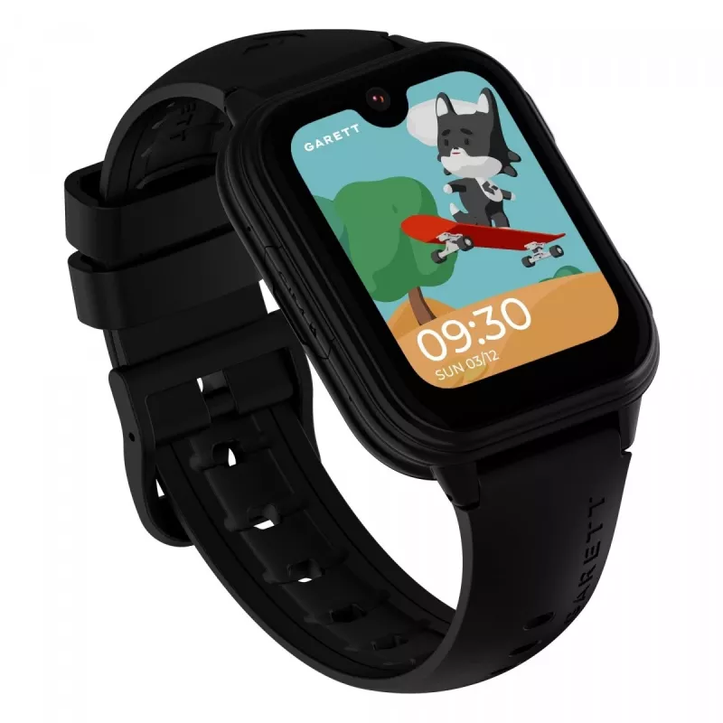 Smartwatch Garett Kids Vibe Ai 4G schwarz — Kinder-Smartwatch mit 4G, GPS-Tracking, wasserdicht