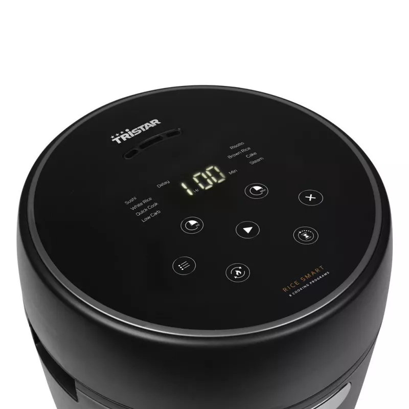 Reiskocher Tristar RK-6238 – digital, 0,6 l, 350 W, 8 Programme, Warmhaltefunktion, LCD, schwarz