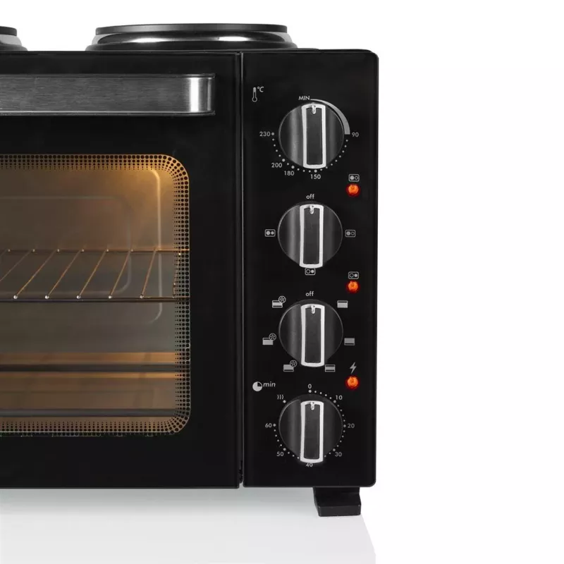 Tristar Heißluftofen mit 2 Kochplatten | OV-3670 | 35 L | 3200 W | Schwarz