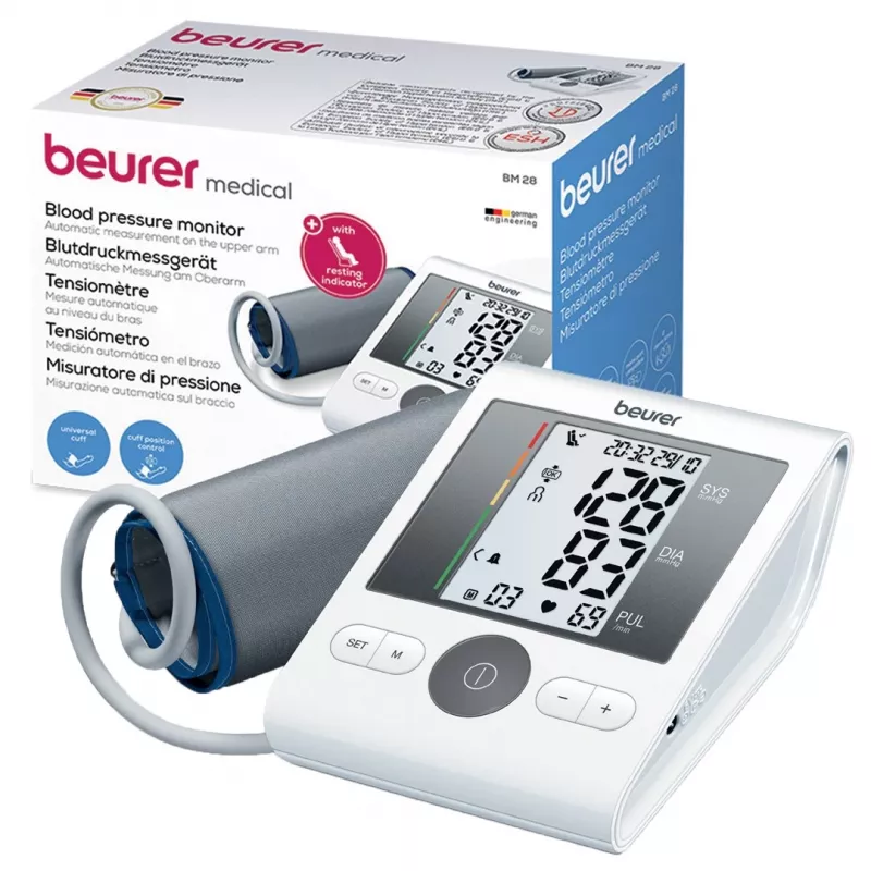 Blutdruckmessgerät Beurer BM28 automatische Messung mit LC-Display