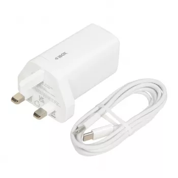 iBOX C-65 Weiß, GaN 65W Universal-Ladegerät UK-Stecker