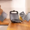 Cecotec Sandwichmaker | Rock’nToast 4in1 | 1000 W | Anzahl der Platten 4 | Schwarz