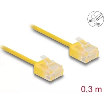 Netzwerkkabel DeLOCK RJ45 Cat.6 UTP 0,3m Gelb