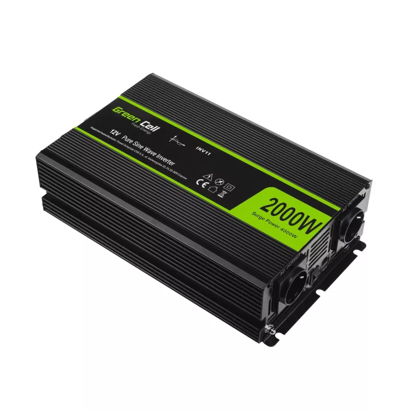 Green Cell INV11 Spannungswandler Auto 2000 W Schwarz